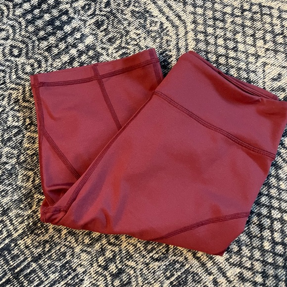 Free People Bike Shorts, Small, Burgundy - Picture 4 of 4